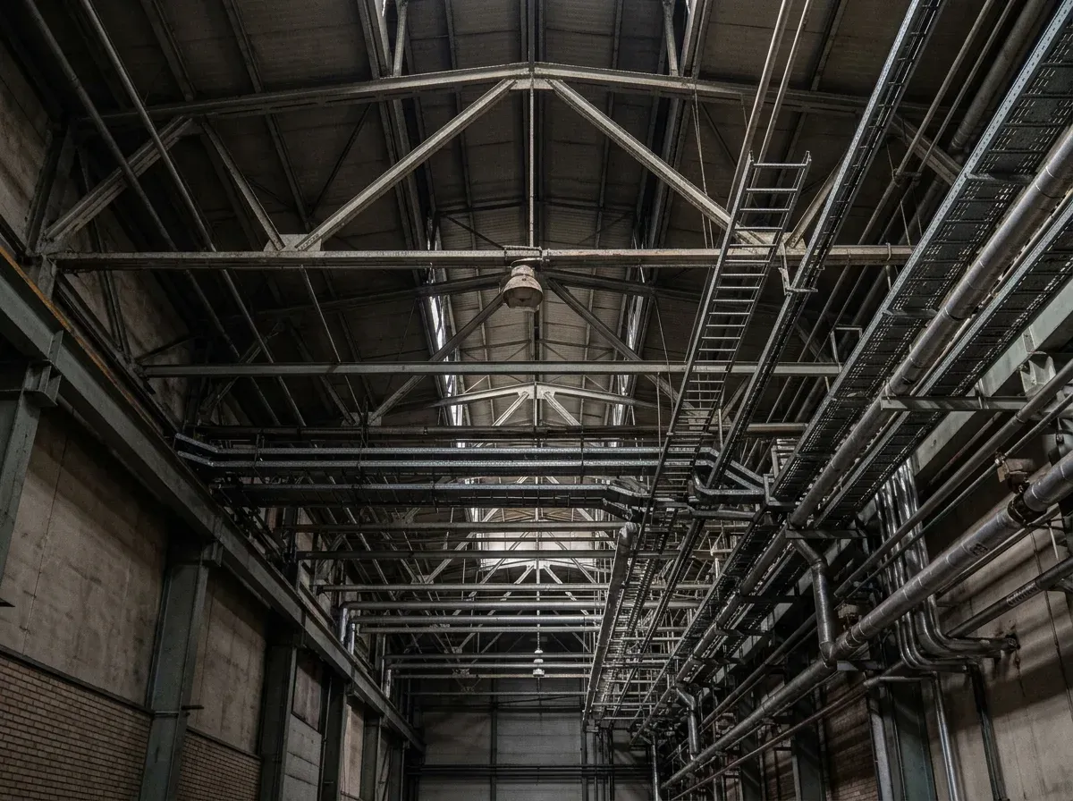 Große Hallen mit unübersichtlichen Konstruktionen