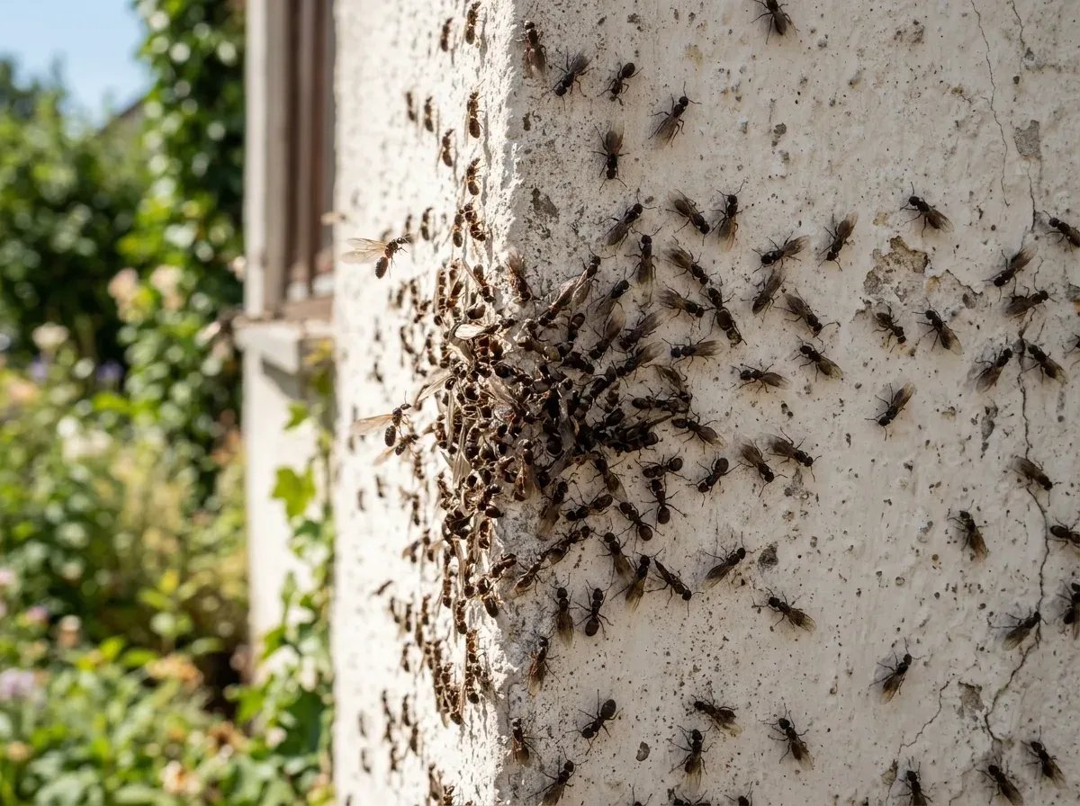 Geflügelte Tiere beim Schwärmen, meist im Sommer